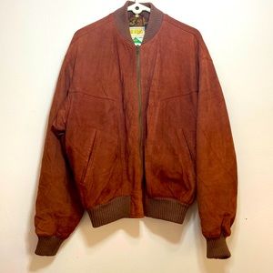 Vintage The king leather suede bomber jacket size M/L (140)